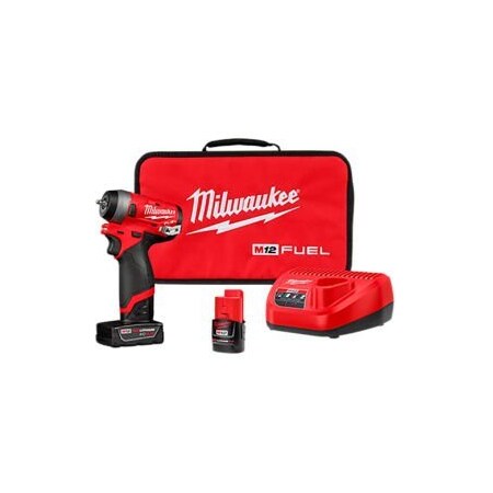Milwaukee Tool Milwaukee M12 FUEL 1/4" Stubby Impact Wrench Kit 2552-22